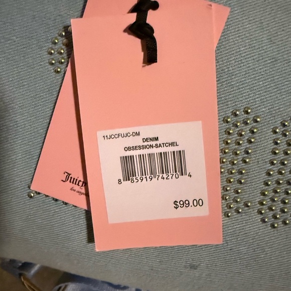 NWT Juicy Couture Denim Obsession Satchel - Picture 3 of 3